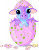 Baby Dragon Hatched From One Egg Wall Decal