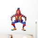 Squatting Circus Clown Wall Decal