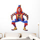 Squatting Circus Clown Wall Decal