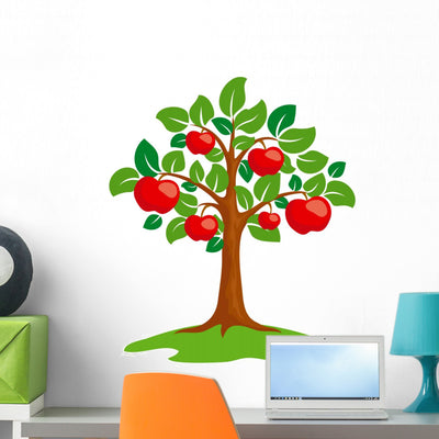 Apple-tree Wall Decal shown on a wall