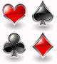 Glossy Playing Card Symbols Wall Mural
