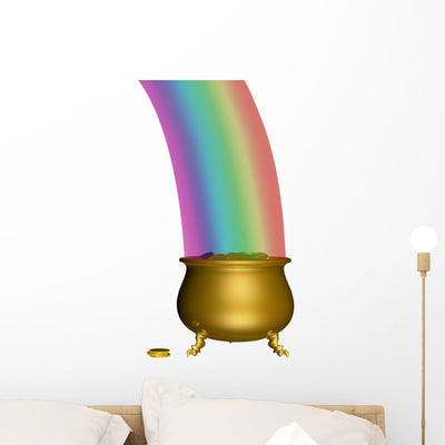 End Rainbow Wall Decal shown on a wall