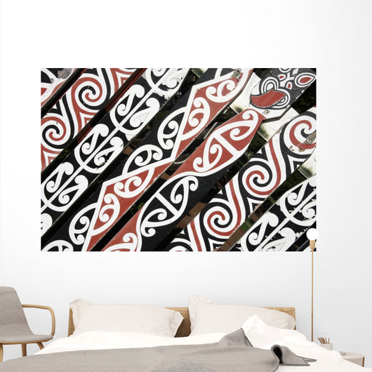 Maori ornament in New Zealand Wall Mural