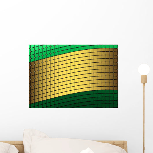 Green and Golden Frame Wall Mural
