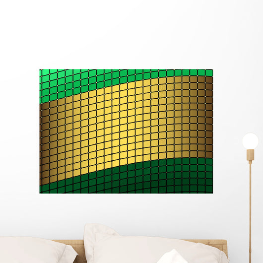 Green and Golden Frame Wall Mural