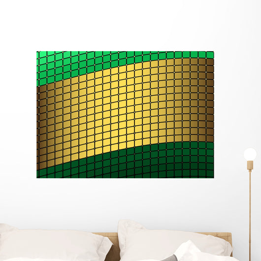 Green and Golden Frame Wall Mural