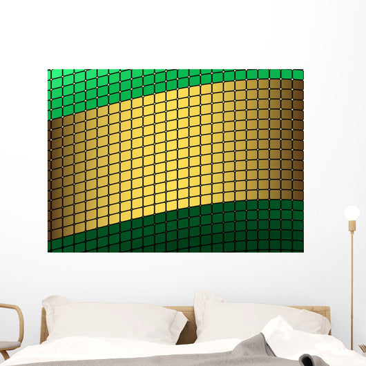 Green and Golden Frame Wall Mural