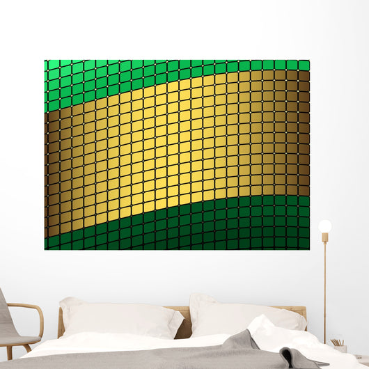 Green and Golden Frame Wall Mural