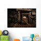 old mine and trolley full of brilliant stones Wall Mural