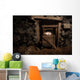 old mine and trolley full of brilliant stones Wall Mural
