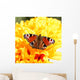 European Peacock Butterfly Yellow Wall Mural