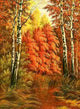 Autumn Wood Landscape with Wall Decal