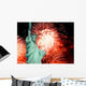 Statue Liberty and Fireworks