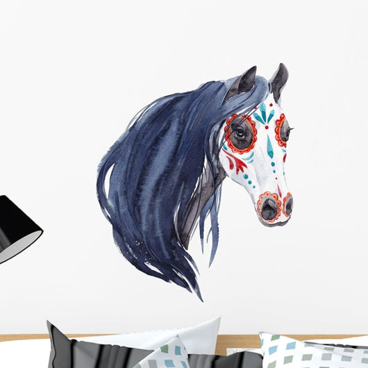 Watercolor Horse Portrait Wall Decal