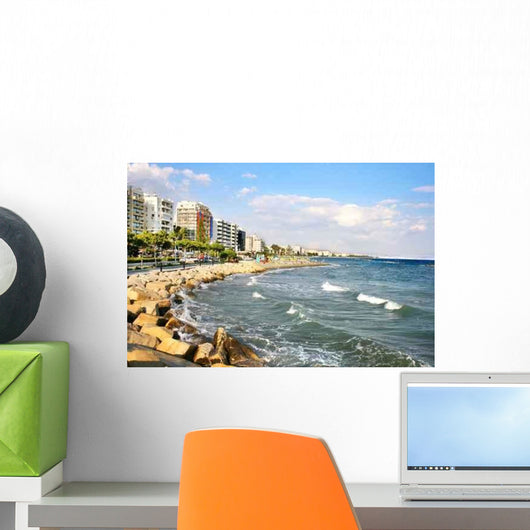 Tropical City Beach Wall Decal