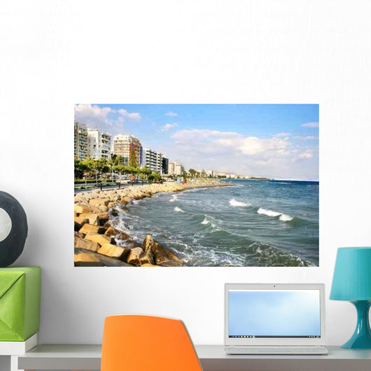 Tropical City Beach Wall Decal