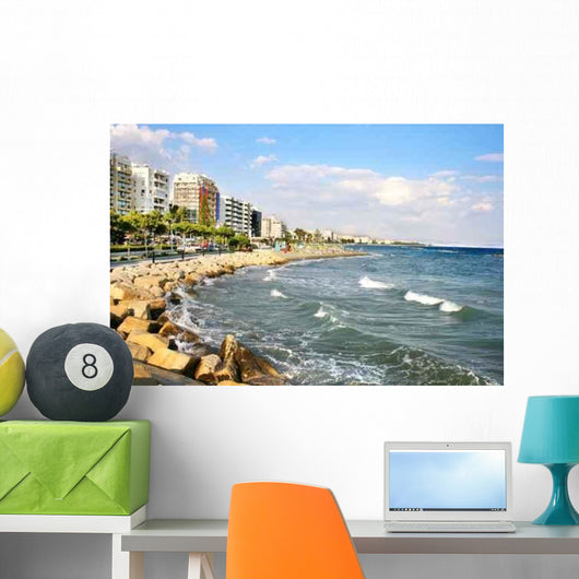 Tropical City Beach Wall Decal