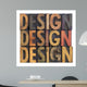 Design - Vintage Wood Typography Wall Decal
