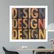 Design - Vintage Wood Typography Wall Decal