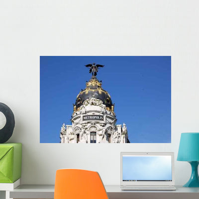 Metropolis Wall Decal shown on a wall