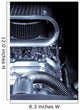 chromed race car engine supercharger Wall Mural
