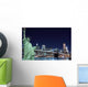 The Statue of Liberty and Manhattan Skyline Wall Mural