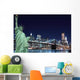 The Statue of Liberty and Manhattan Skyline Wall Mural