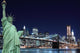 The Statue of Liberty and Manhattan Skyline Wall Mural