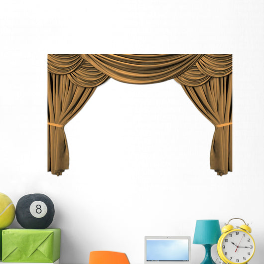 Gold Theater Stage Draped