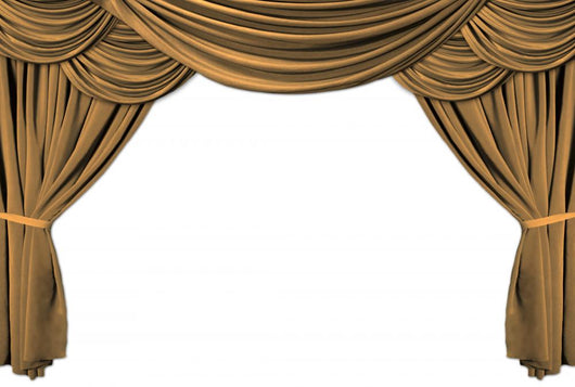 Gold Theater Stage Draped