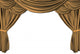 Gold Theater Stage Draped