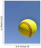 Yellow Softball in the Air Wall Mural