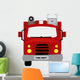 Cartoon Fire Truck Wall Decal