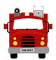 Cartoon Fire Truck Wall Decal
