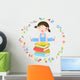 Girl and Book Wall Mural