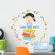 Girl and Book Wall Mural