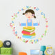 Girl and Book Wall Mural