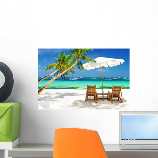 Romantic Tropical Holidays Wall Decal