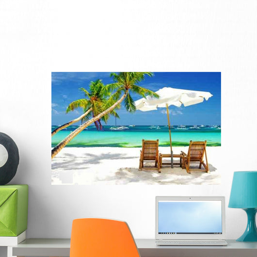 Romantic Tropical Holidays Wall Decal