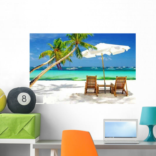 Romantic Tropical Holidays Wall Decal