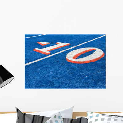 Boise State Field Wall Mural shown on a wall