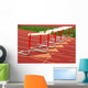 Track hurdles Wall Mural