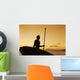 Silhouette Young Man with Wall Decal 2