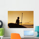 Silhouette Young Man with Wall Decal 2