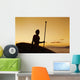 Silhouette Young Man with Wall Decal 2