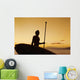 Silhouette Young Man with Wall Decal 2