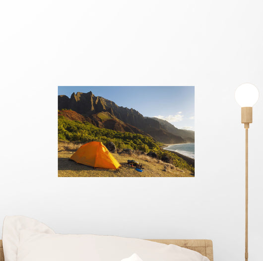 Campsite and Tent Wall Decal