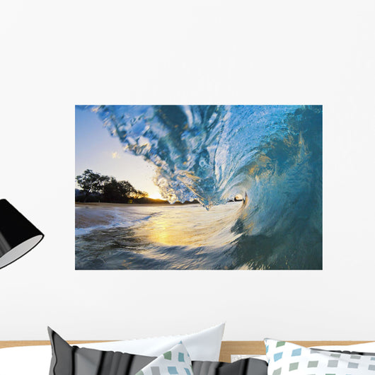 Beautiful Blue Ocean Wave Wall Decal 2