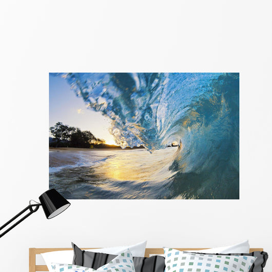 Beautiful Blue Ocean Wave Wall Decal 2