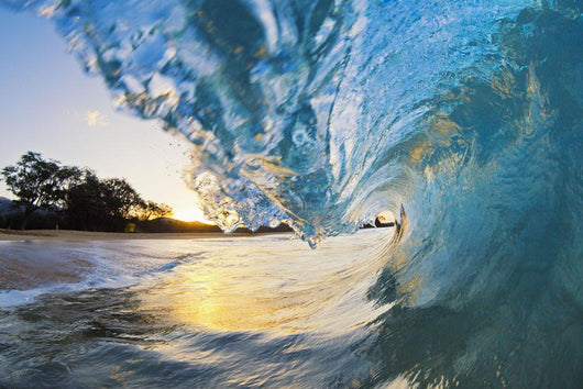 Beautiful Blue Ocean Wave Wall Decal 2